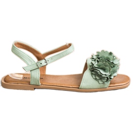 SHELOVET Sandálias verdes elegantes