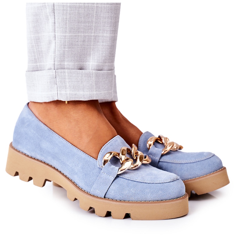 Mocassins de camurça Lewski Shoes 3040 Azul