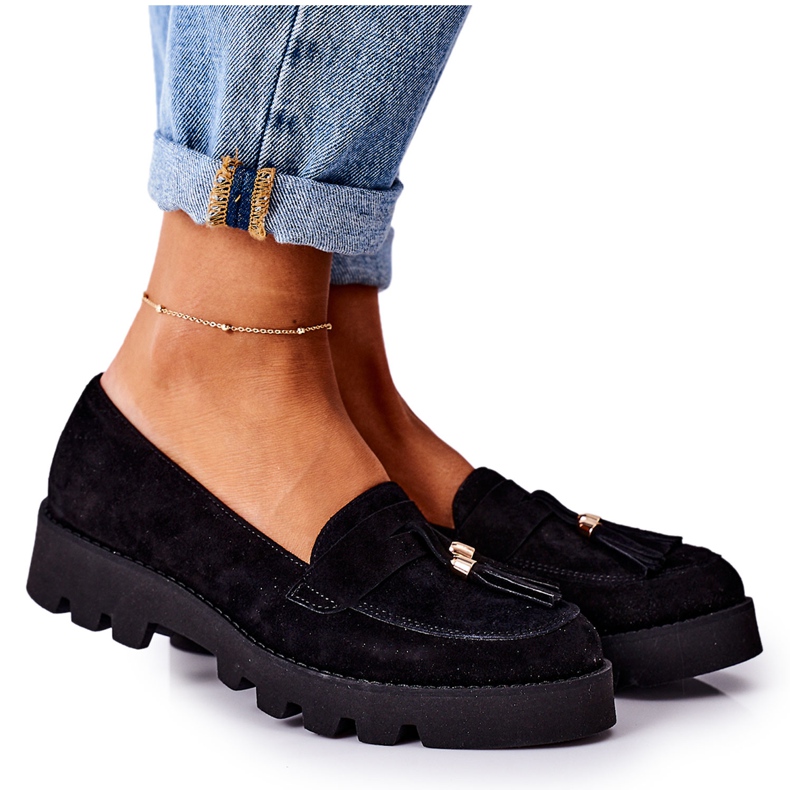 Mocassins de camurça Lewski Shoes 3053 Preto