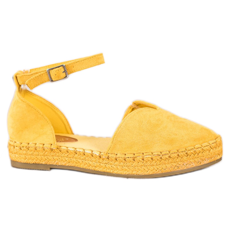 Coura Alpercatas amarelas com fivela amarelo