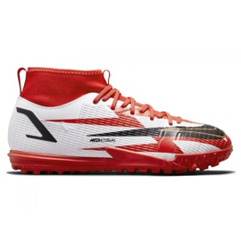 Chuteira Nike Mercurial Superfly 8 Academy CR7 Tf Jr DB2679 600 multicolorido laranjas e tintos