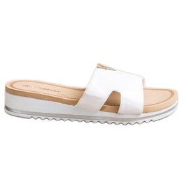 Groto Gogo Chinelos confortáveis ​​clássicos branco