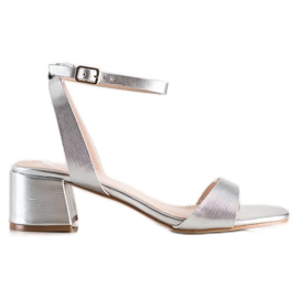 SHELOVET Sandálias de Prata Elegantes