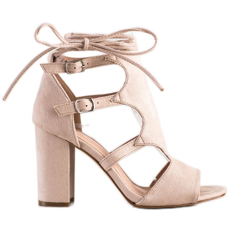 Bestelle Sandálias Fechadas com Amarração bege Bestelle Sandálias Fechadas com Amarração bege