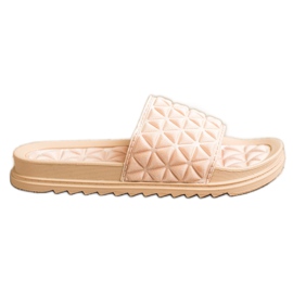 Renda Chinelos casuais bege