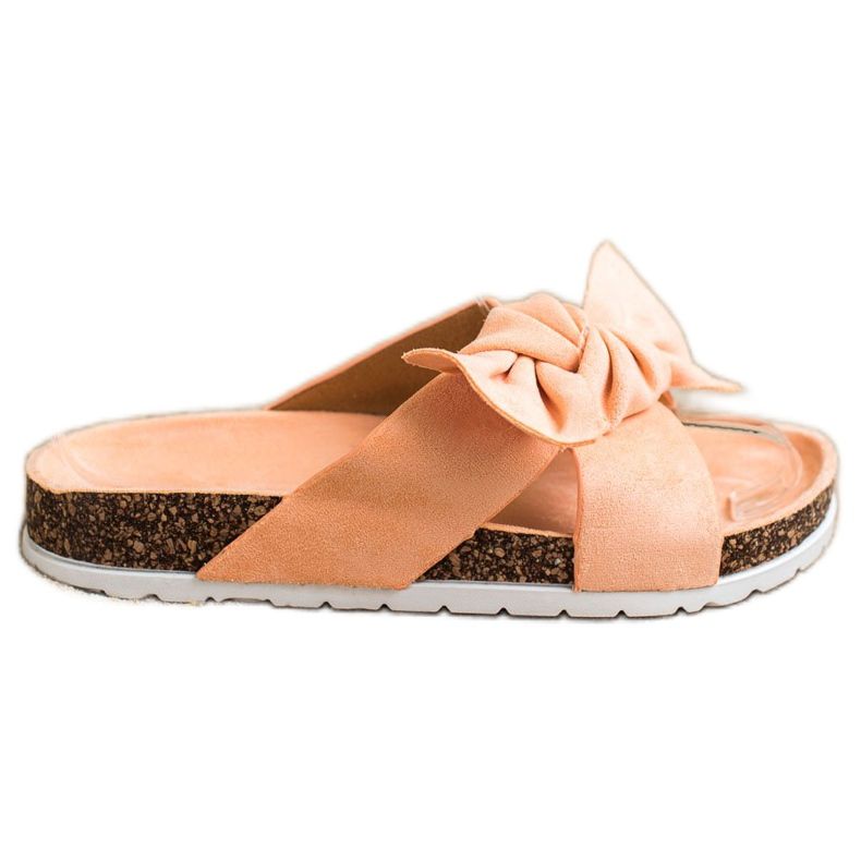 Ideal Shoes Chinelos elegantes laranja