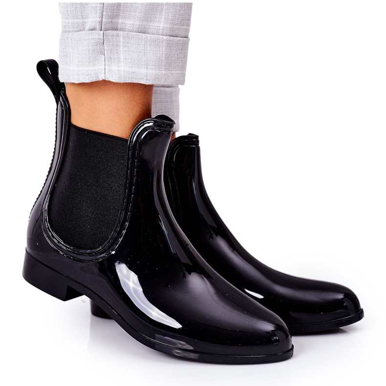 Botas Jodhpur Preto Brilhante Guarda-chuva