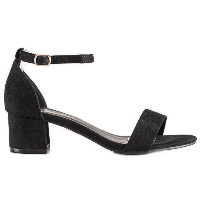 SHELOVET Sandálias em barra baixa preto