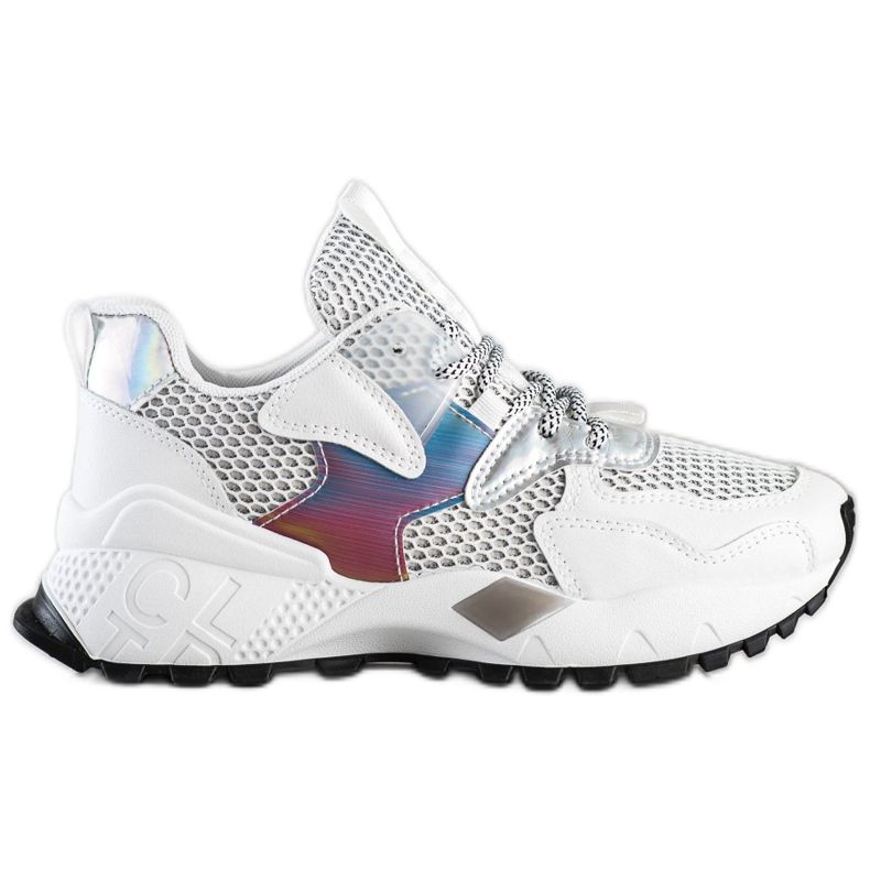 SHELOVET Tênis da moda com malha branco