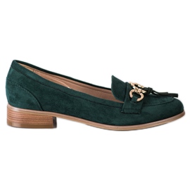Mocassins VINCEZA de salto plano verde