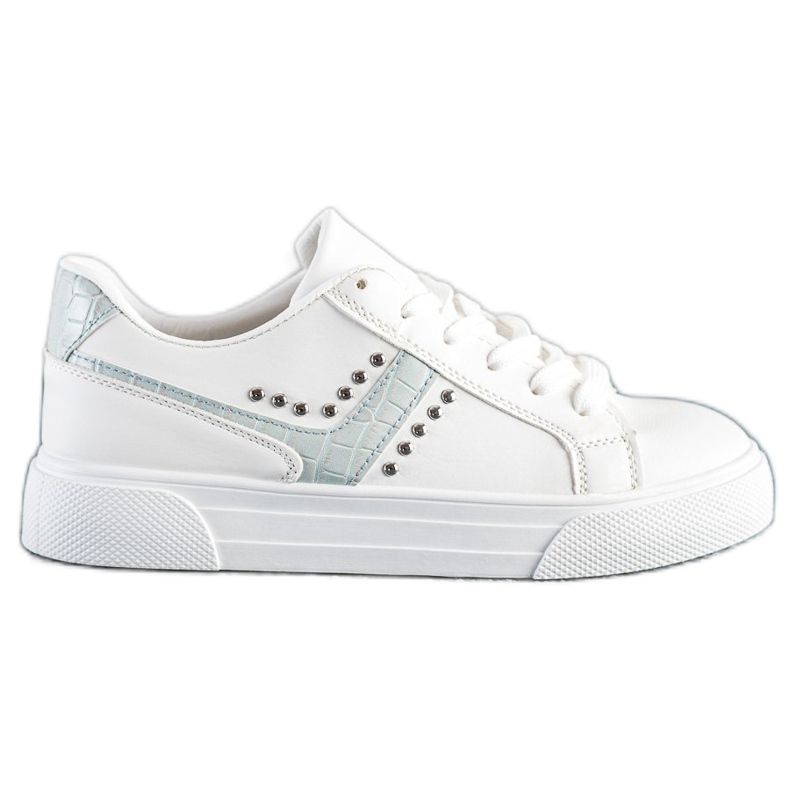 SHELOVET Sapatos amarrados com inserção azul branco SHELOVET Sapatos amarrados com inserção azul branco