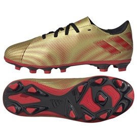 Chuteiras Adidas Nemeziz Messi .4 FxG Jr FY0810 dourado dourado