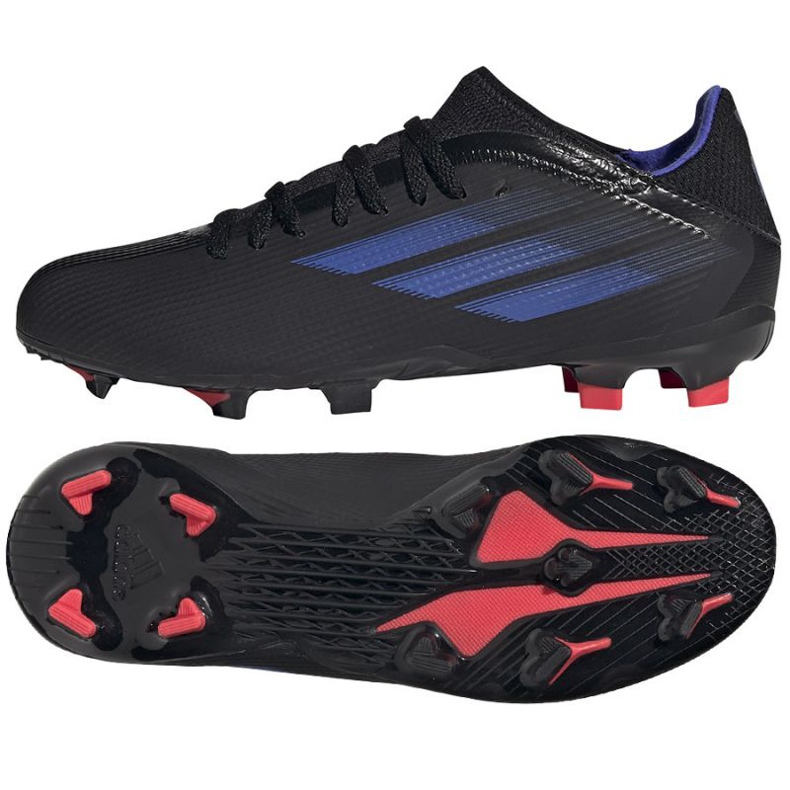 Chuteiras Adidas X Speedflow.3 Fg Jr FY3306 preto preto Chuteiras Adidas X Speedflow.3 Fg Jr FY3306 preto preto