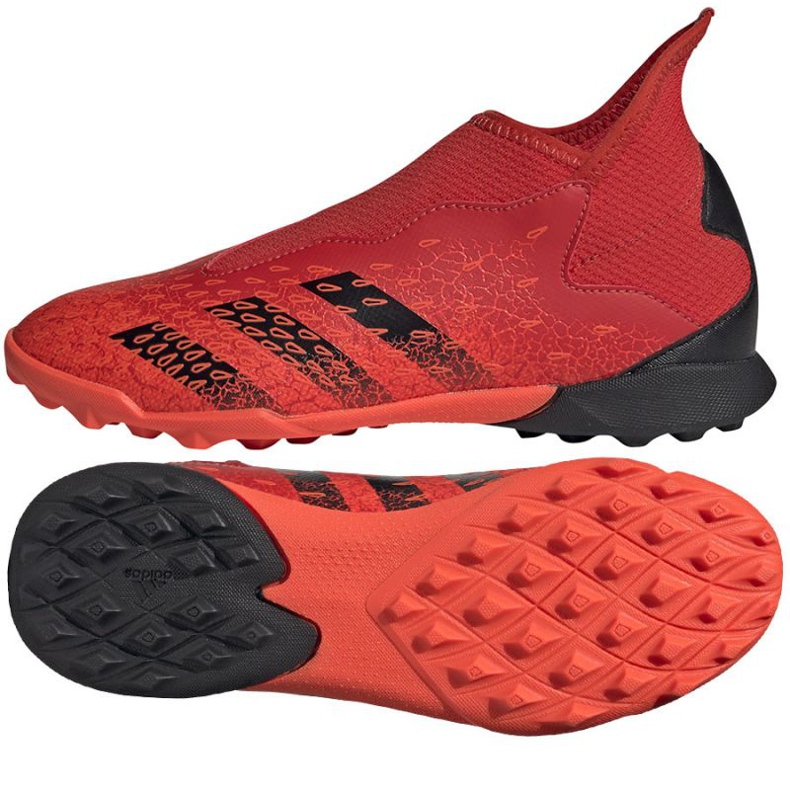 Chuteiras Adidas Predator Freak.3 Ll Tf Jr FY7869 multicolorido laranjas e tintos