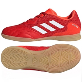 Adidas Copa Sense.3 Chuteiras In Sala Jr FY6157 vermelho laranjas e tintos