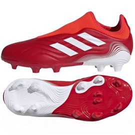 Chuteiras Adidas Copa Sense.3 Ll Fg Jr FY6156 vermelho laranjas e vermelhos