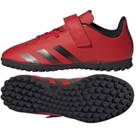 Chuteiras Adidas Predator Freak.4 H&L Tf Jr FY6323 multicolorido laranjas e tintos Chuteiras Adidas Predator Freak.4 H&L Tf Jr FY6323 multicolorido laranjas e tintos