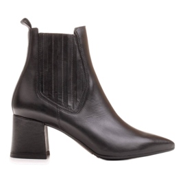 Marco Shoes Botas elegantes e aconchegantes com borracha elástica na parte superior preto