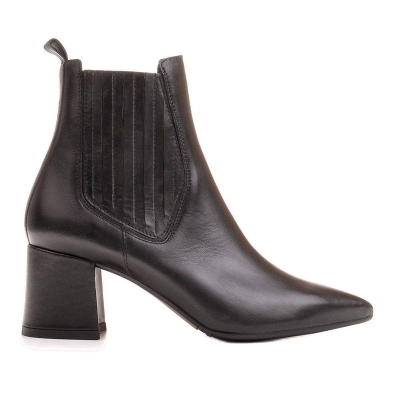 Marco Shoes Botas elegantes e aconchegantes com borracha elástica na parte superior preto