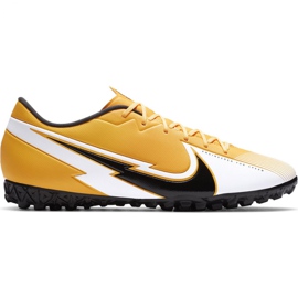 Chuteira Nike Mercurial Vapor 13 Academy Tf M AT7996 801 laranjas e vermelhos