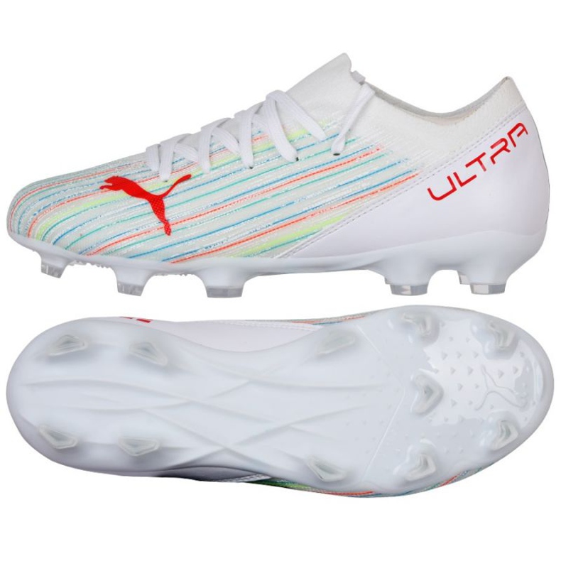 Chuteiras Puma Ultra 3.2 Fg Ag Jr 106360 06 multicolorido branco