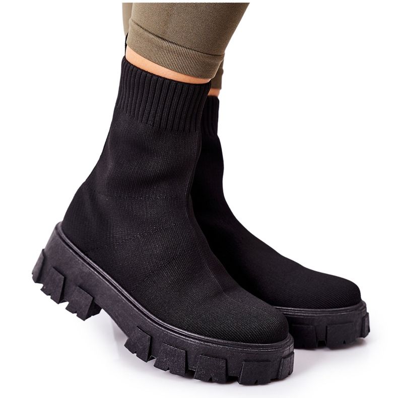 PS1 Trabalhadores de tecido elástico na plataforma Black Inspiration preto