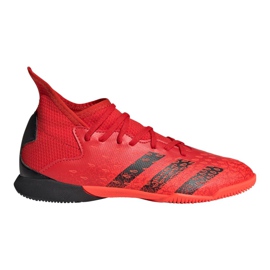 Chuteiras Adidas Predator Freak.3 In Jr FY6288 vermelho laranjas e vermelhos