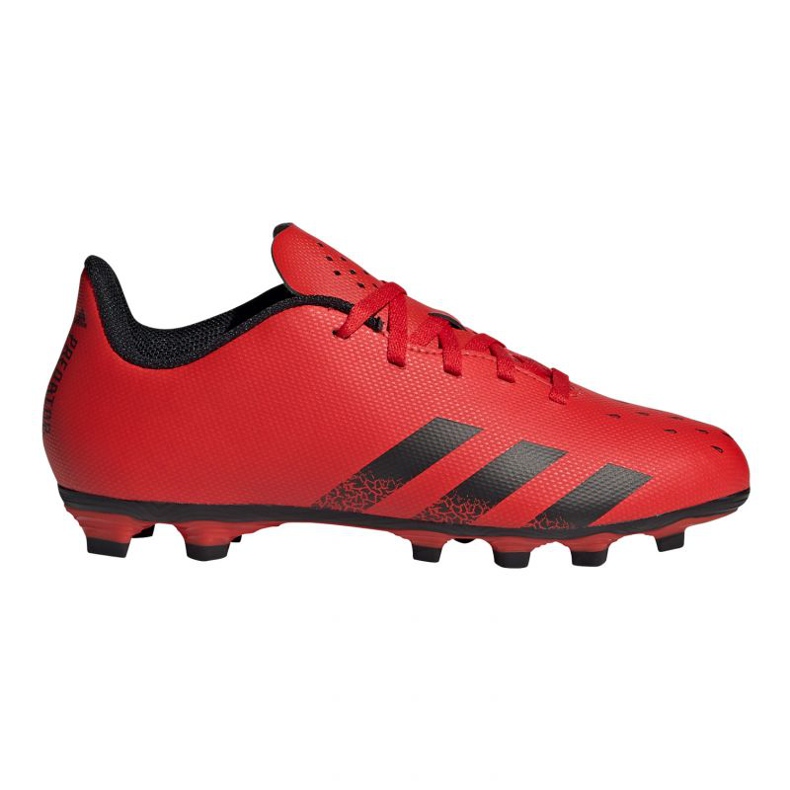Chuteiras Adidas Predator Freak.4 FxG Jr FY6322 vermelho laranjas e tintos