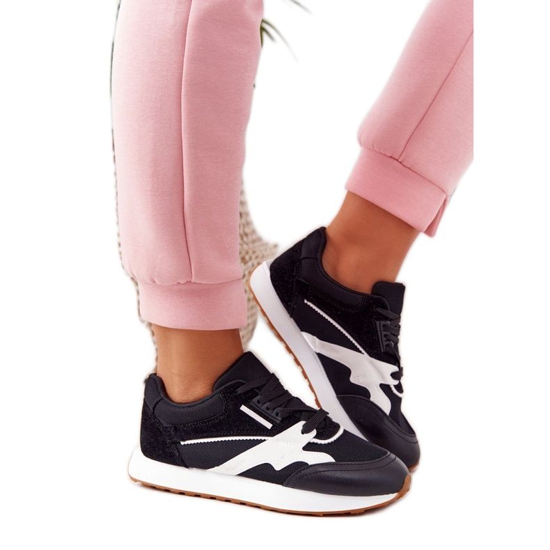 PS1 Sapatos esportivos femininos. Tênis pretos após o expediente