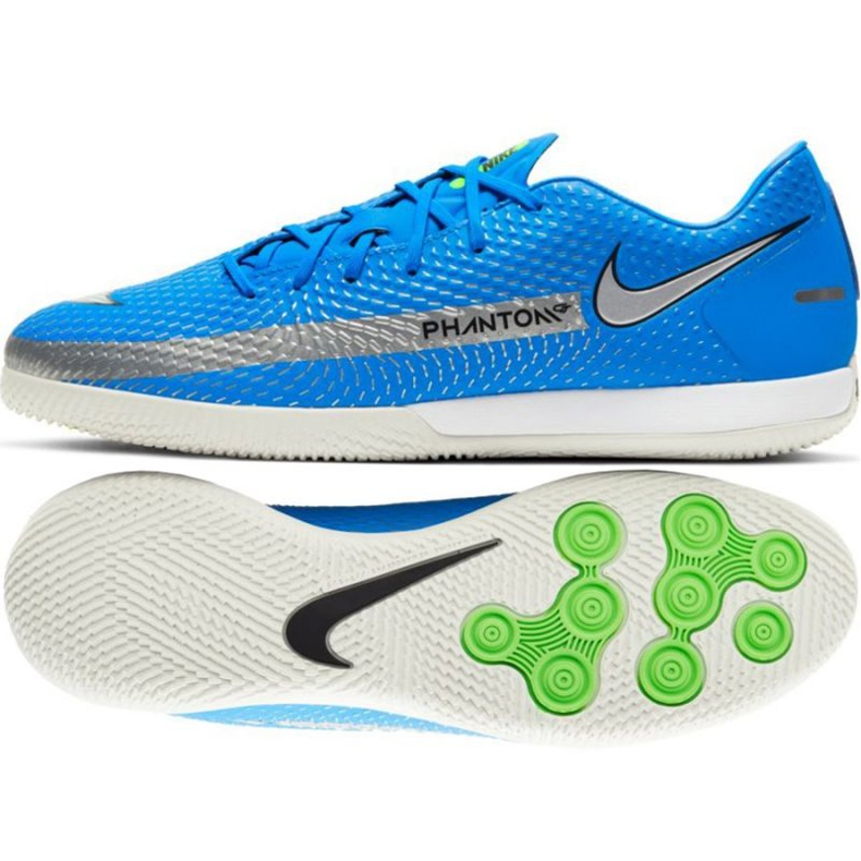 Chuteira Nike Phantom Gt Academy Ic M CK8467 400 multicolorido azuis e azul marinho