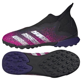 Chuteiras Adidas Predator Freak .3 Ll Tf Jr FY7637 preto rosa Chuteiras Adidas Predator Freak .3 Ll Tf Jr FY7637 preto rosa