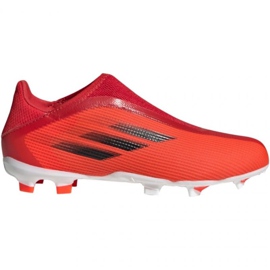 Chuteiras Adidas X Speedflow.3 Fg Ll Jr FY3257 multicolorido laranjas e vermelhos