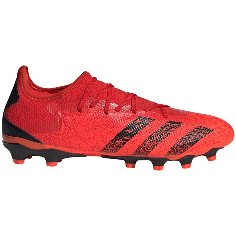 Chuteiras Adidas Predator Freak.3 Mg LM GZ2824 multicolorido laranjas e tintos