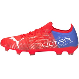 Chuteira Puma Ultra 3.3 Fg Ag M 106523 01 vermelho laranjas e tintos