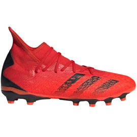 Chuteiras Adidas Predator Freak.3 Mg M FY6303 multicolorido laranjas e vermelhos