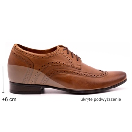 Olivier Sapatos masculinos marrons que aumentam a visibilidade do 617P marrom