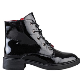 ARTIKER Botas elegantes de couro com cordões preto