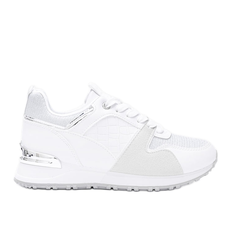 Tênis branco com acessórios Yoisya prata Tênis branco com acessórios Yoisya prata