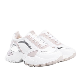 Tênis Gordani Bege com inserções metálicas