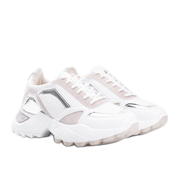 Tênis Gordani Bege com inserções metálicas