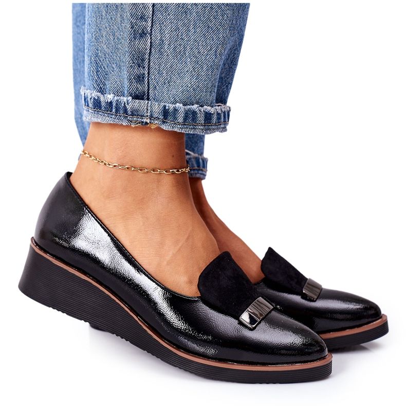 Sapatos Lacados Cunha POTOCKI 12032 Preto