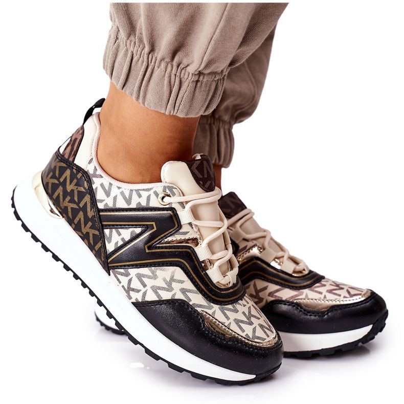 Logowane Calçados Esportivos Tênis Bege e Preto Sempre