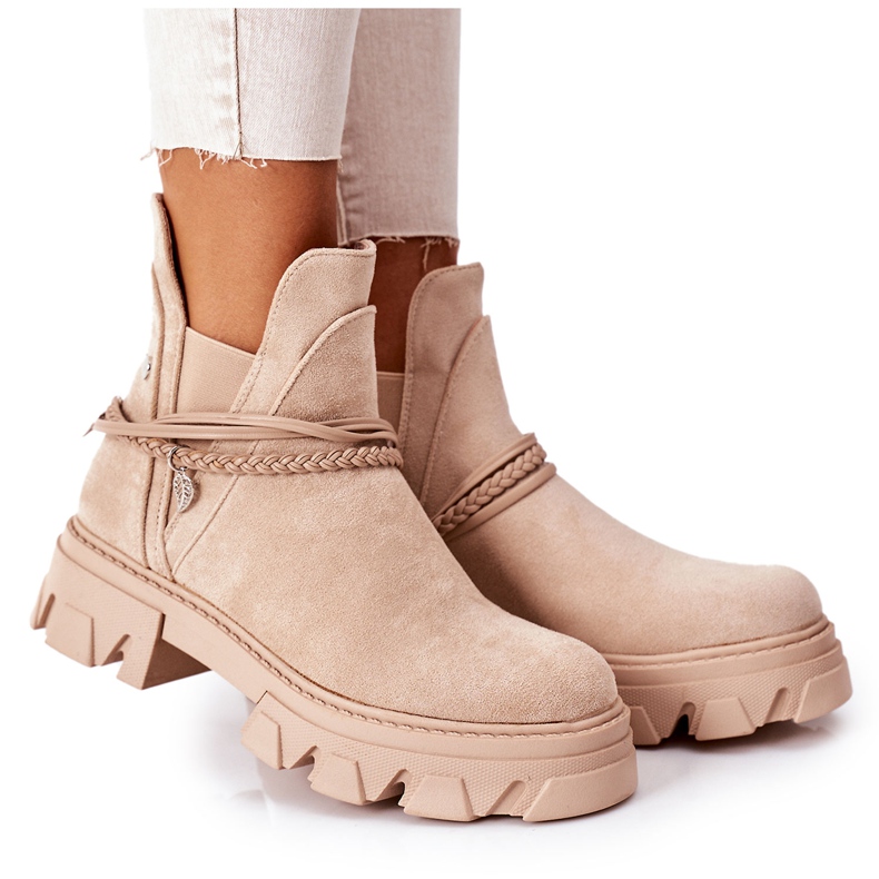 PS1 Botas Quentes Botas Jodhpur Bege Boa Idéia PS1 Botas Quentes Botas Jodhpur Bege Boa Idéia
