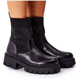 Workers Black Xoxo feitos de tecido flexível com zircônia cúbica preto