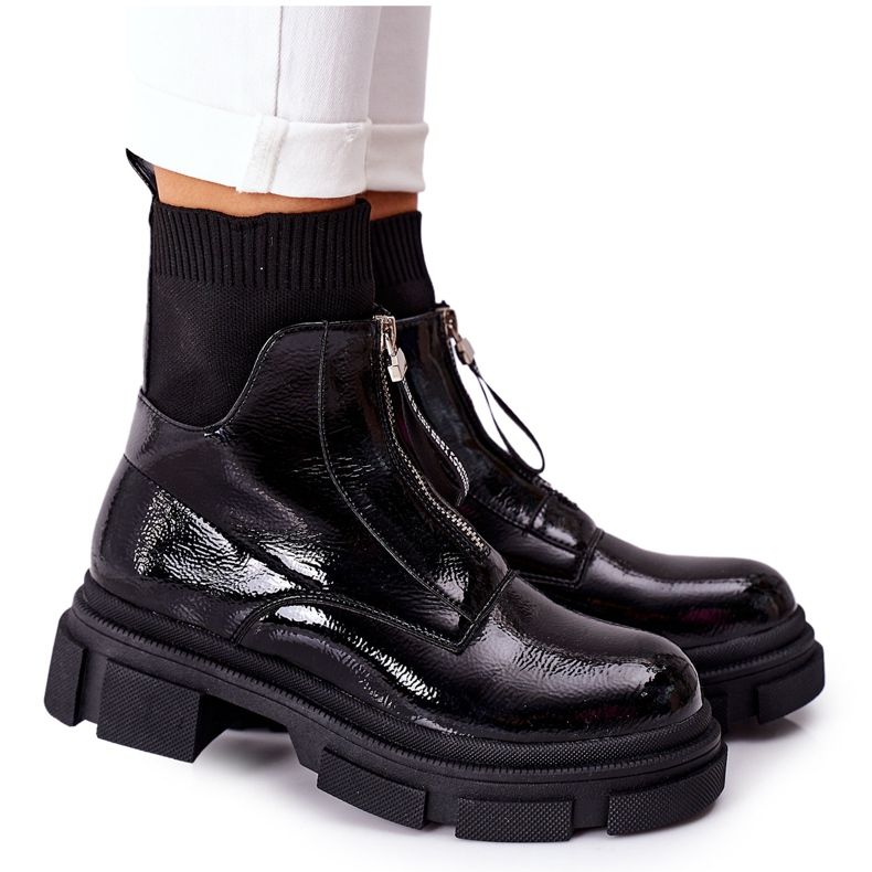 Botas altas na plataforma Massive Black Chicago preto