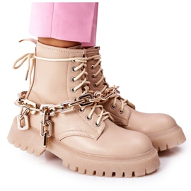 PS1 Botas de alto estilo bege do Graal