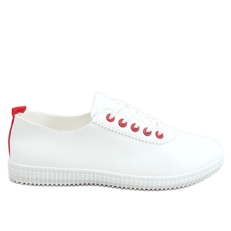 Tênis feminino branco e vermelho JF-873 Vermelho