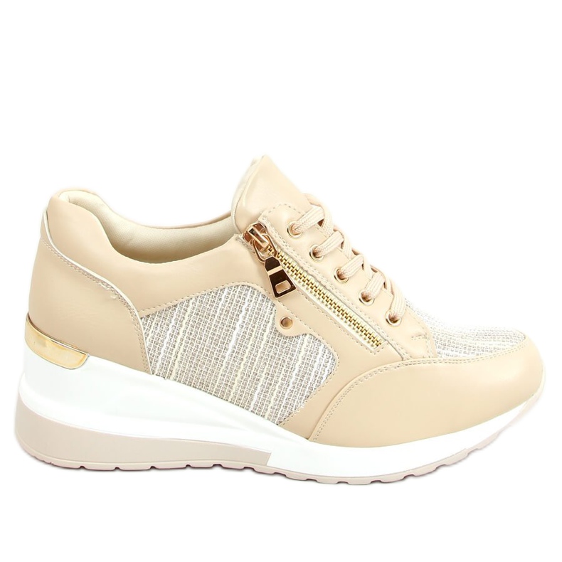 Tênis Beige Wedge Y9521 Nude bege