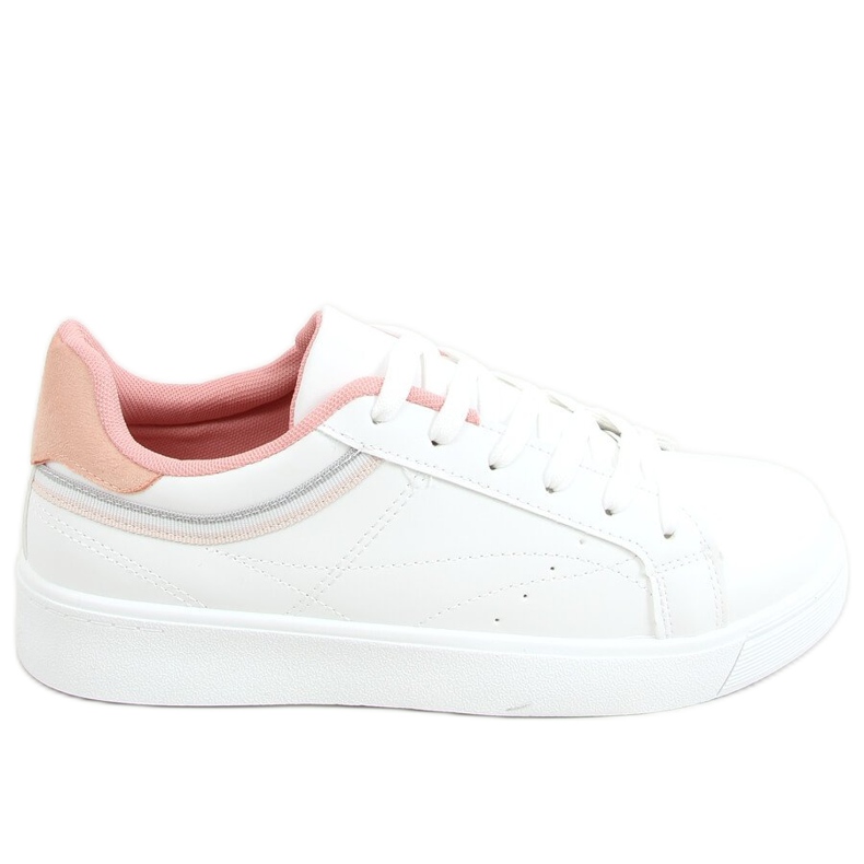Tênis feminino branco B0-686 WHITE / PINK rosa