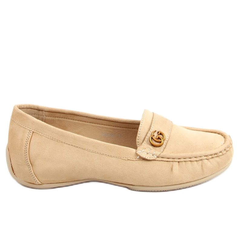 Mocassins bege feminino H8192 Beis